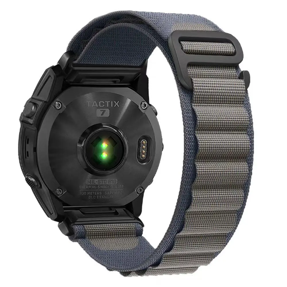 Ремінець для Garmin 20 mm, темно-синій, AlpinaStyle, тканинний поліестеровий ремінець для смарт-годин, дихаючий, для активного відпочинку та спорту, ArmorStandart (ARM85689) - фото 2