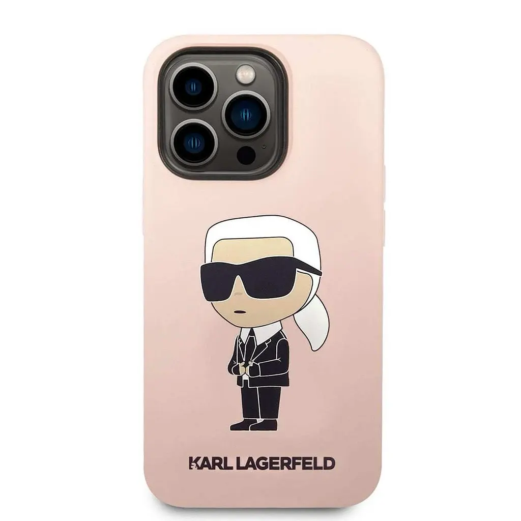 Чехол Karl Lagerfeld Liquid SilicOne Ikonik NFT для iPhOne 15 Pro Pink (57983116787) - фото 3