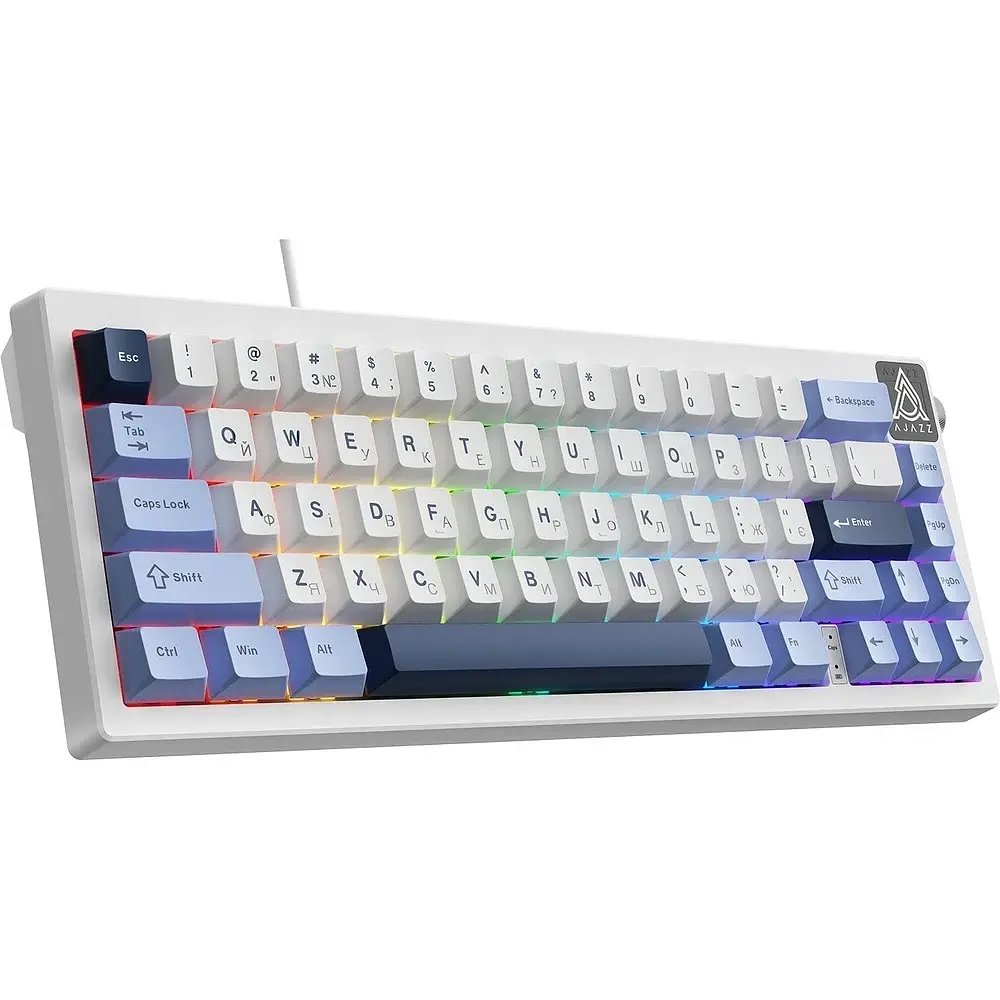 Клавіатура USB Ajazz AK650 Sea Salt switches Blue/White/Blue (AK650-SS-BWB) UA - фото 5