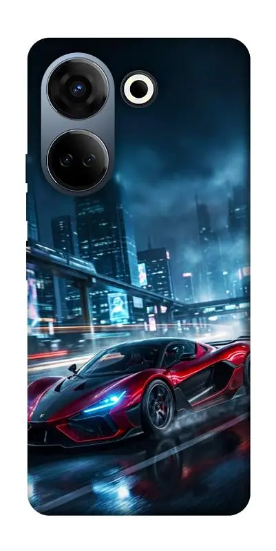 TPU чохол Demsky Red sport car для TECNO Camon 20 Pro (CK7n)