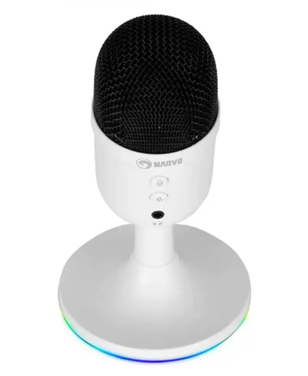 Микрофон Marvo MIC-06 USB RGB Gaming Белый - фото 4