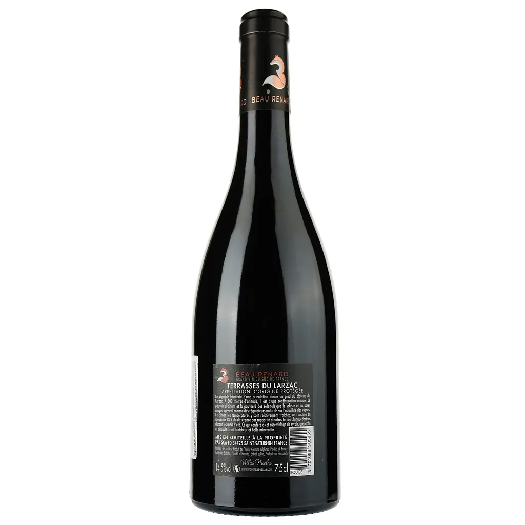 Вино Chateau Beau Renard Rouge Terrasses Du Larzac AOP червоне сухе 0.75 л - фото 2