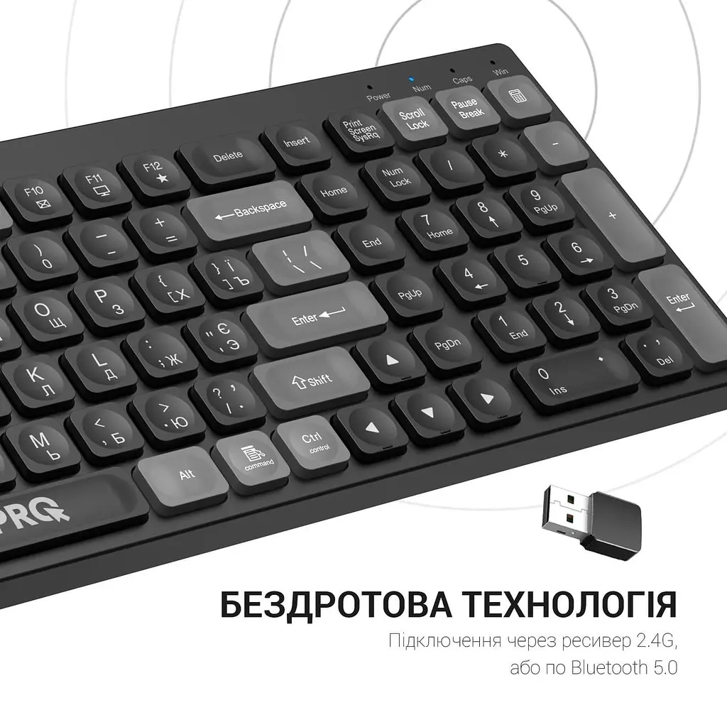 Клавіатура OfficePro SK985B Wireless Black (SK985B) - фото 8