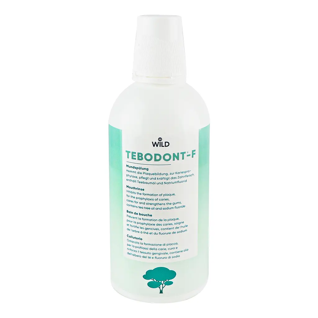 Ополіскувач ротової порожнини Dr. Wild Tebodont-F з олією чайного дерева та фторидом 500 мл - фото 6