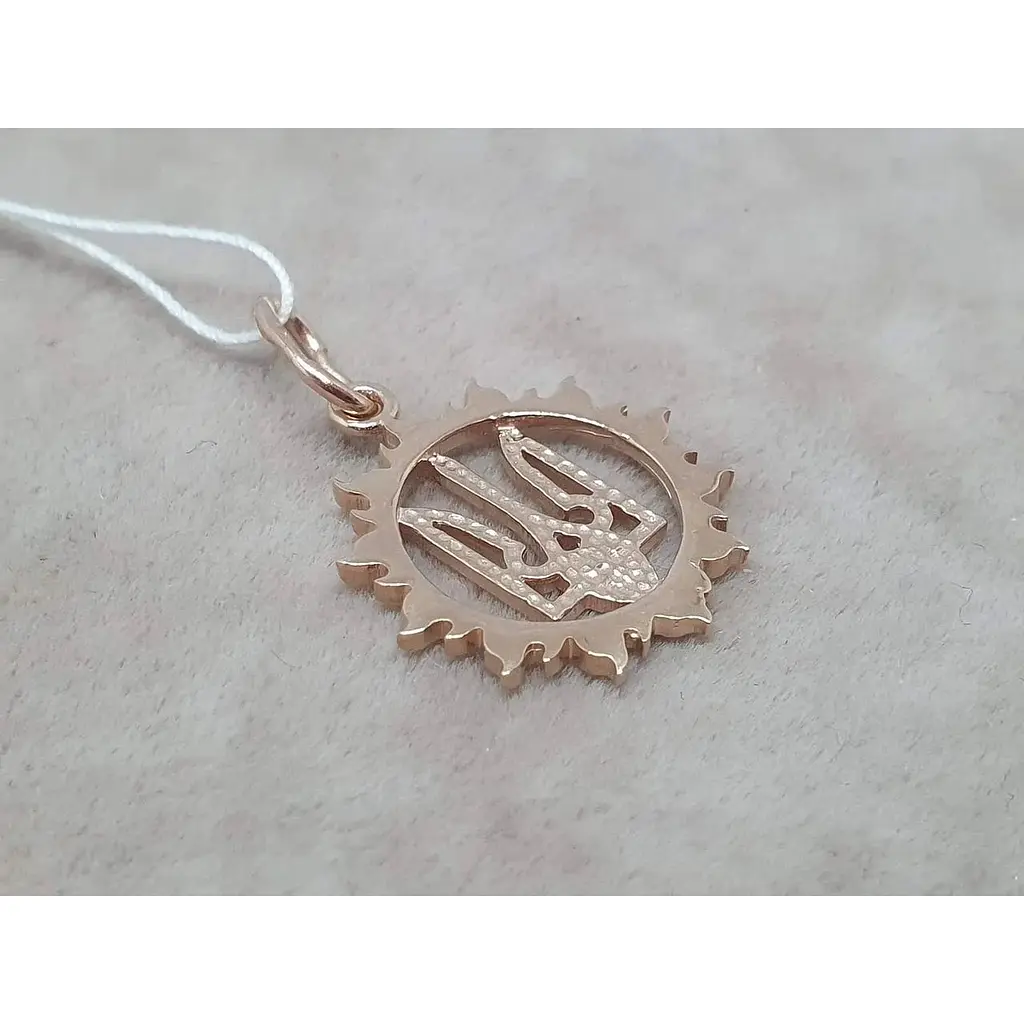 Золота підвіска Гаразд Тризуб. 3644046 - фото 4