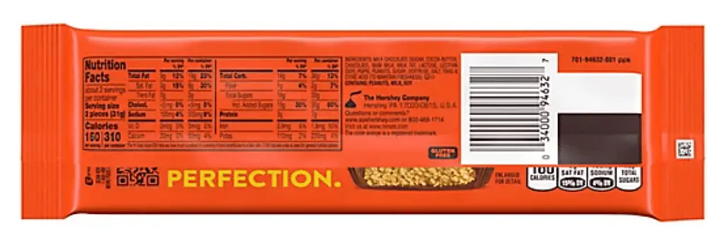 Шоколадні цукерки Reese's Milk Chocolate Snack Size Peanut Butter Cups 4шт, 62г - фото 5