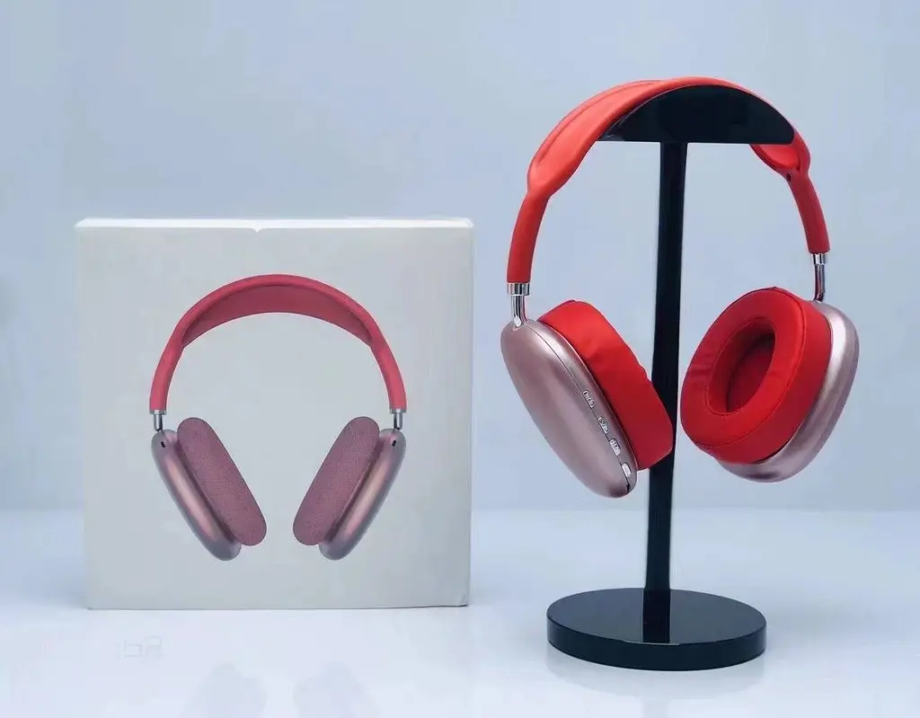 Повнорозмірні бездротові навушники-гарнітура Bluetooth з акумулятором Macaron MP90 з MP3 плеєром/AUX/microSD Червоні - фото 6