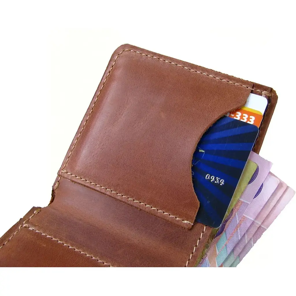 Жіночий гаманець портмоне GS коньячний - фото 3