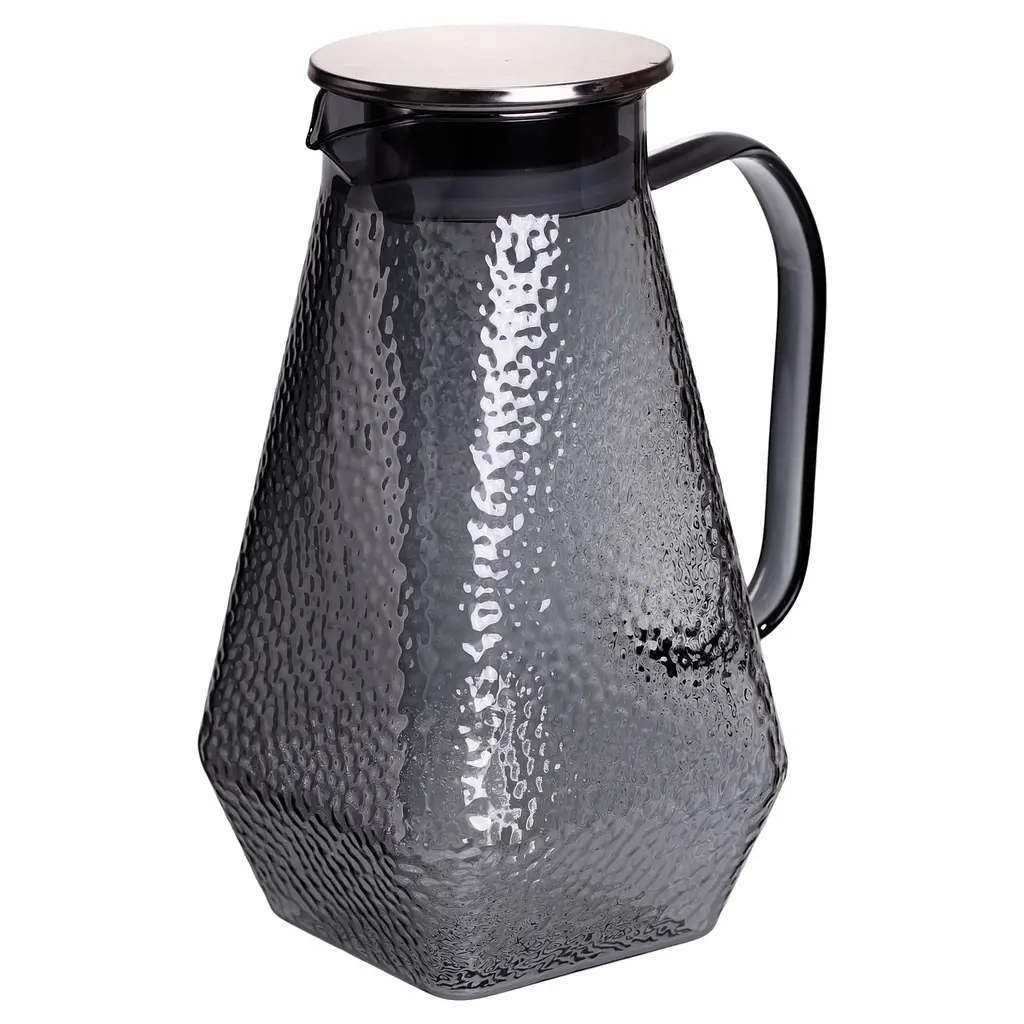 Кувшин 1.8 л со стаканами 6 штук по 200 (мл) графин для компота сока воды лимонада кувшин для напитков Серый Yiwu HP-19-38S - фото 2