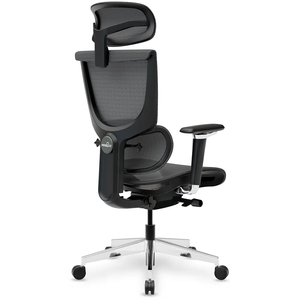 Крісло Mealux S8 Air Black (арт. HF-S8P M/B) - фото 3