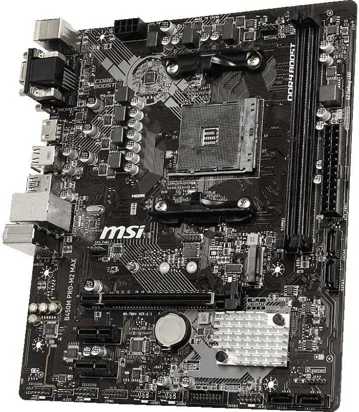Материнська плата MSI B450M Pro-M2 Max (B450M Pro-M2 Max) (Socket AM4, AMD B450, Micro-ATX) Б/в - фото 3