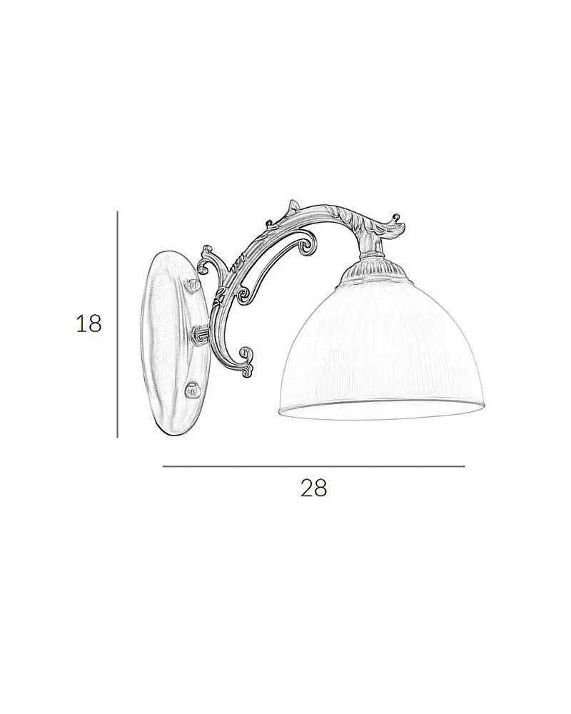 Бра, настенный светильник Italux WL-5122-1 Feneza E27 1x40W IP20 Bronze - фото 3