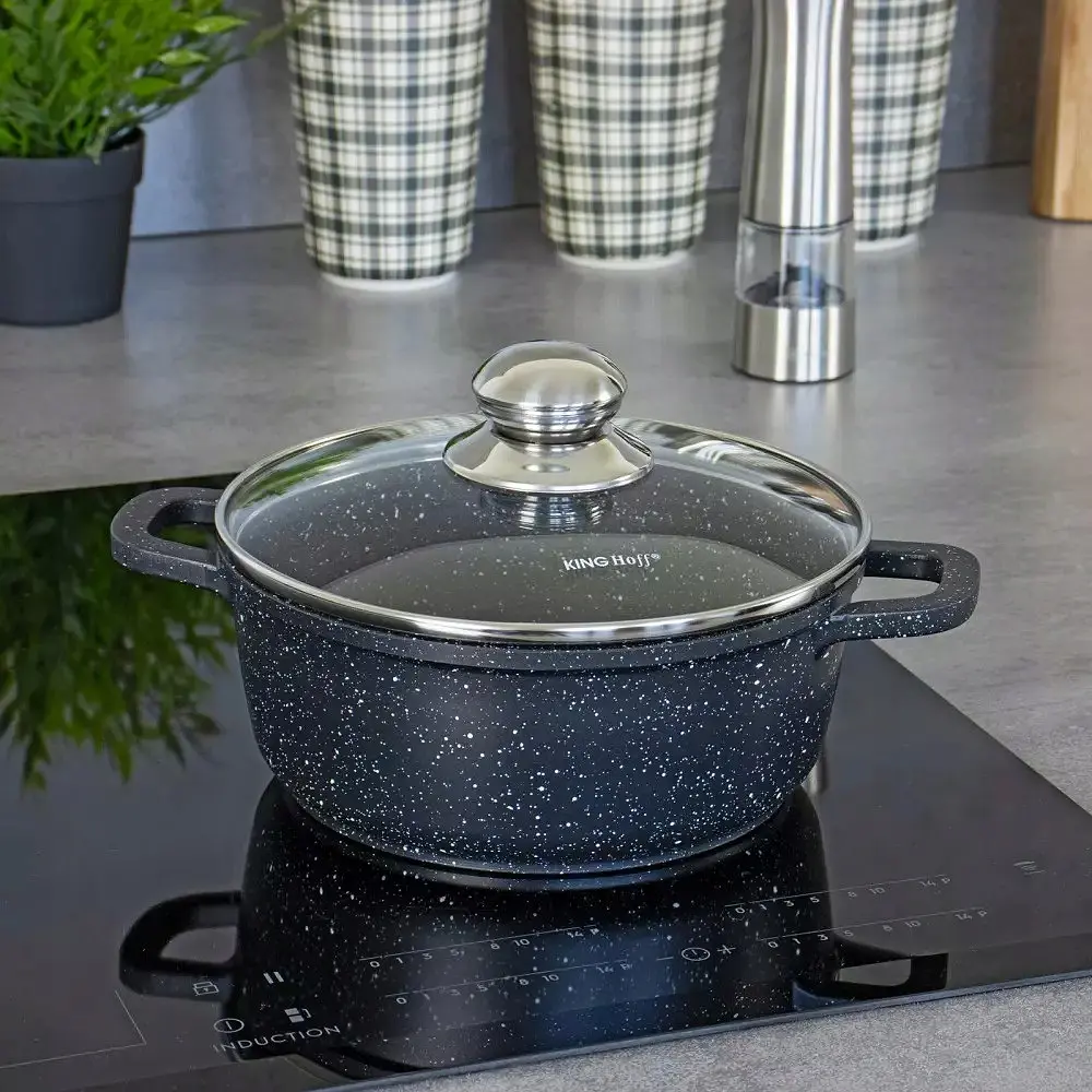 Каструля з мармуровим покриттям KingHoff KH-1595 24см 4.5л - фото 5