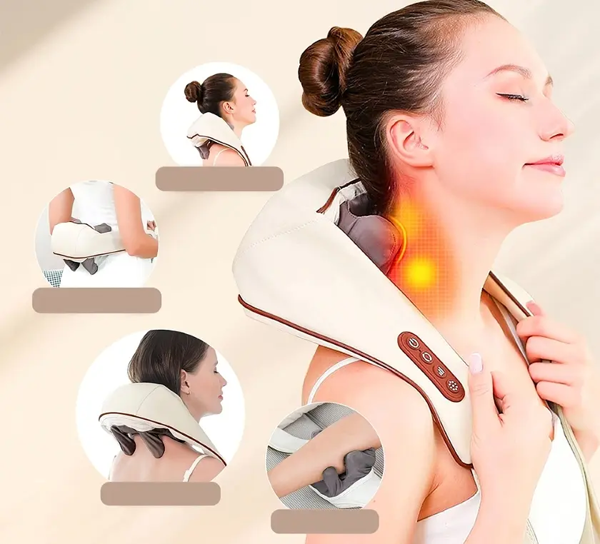 Роликовий масажер для шиї та спини, USB, MASSAGER XL-653 / Електричний масажер - фото 3