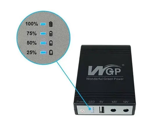 Джерело безперебійного живлення Xoko WGP 8800mAh 5-12V (XK-WGP-8800) Чорний - фото 5