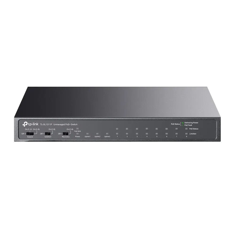 Коммутатор TL-SL1311P 8x1FE (8xPoE), 2xGE, 1xSFP, 65Вт, Неуправляемый TP-Link teh0018121 - фото 2