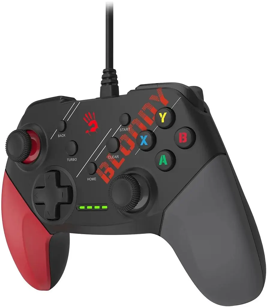 Геймпад Bloody GP30 для ПК, PS3, Switch та Android, USB чорно-червоно-сірий 1.8 м - фото 2