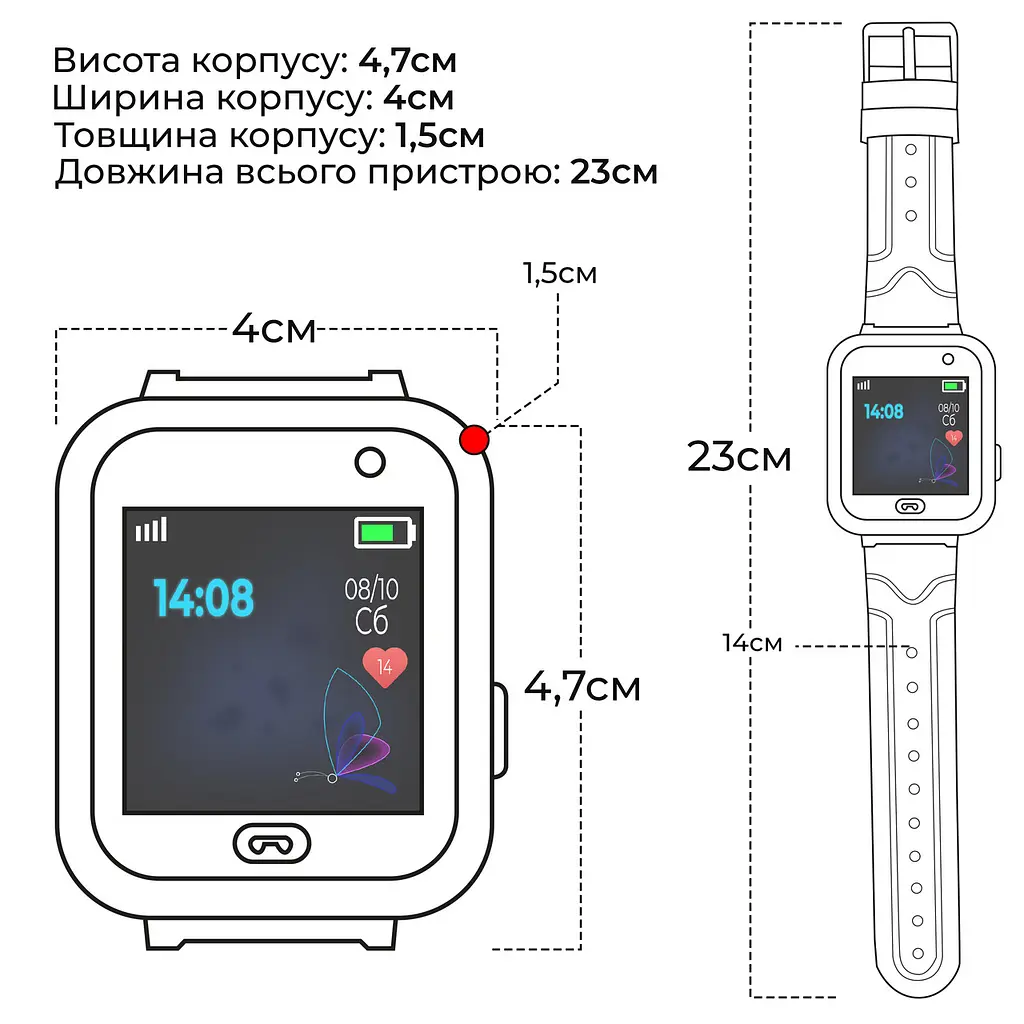 Дитячий водонепроникний смарт-годинник з GPS JETIX DF22 Light Edition оригінальний з телефоном і камерою (Blue) - фото 6
