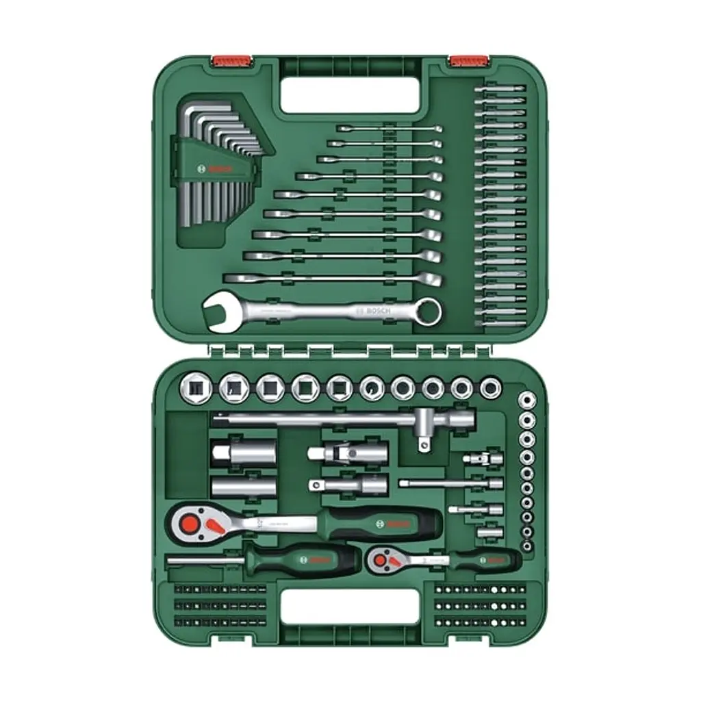 Набір інструментів Bosch CrV 1/2", 1/4", 132 шт. (1.600.A02.Z9B) - фото 2