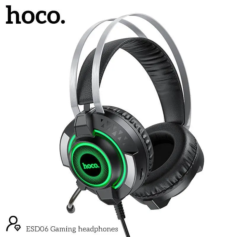 Навушники Hoco ігрові ESD06 Gaming headphones Hi-Res чорні - фото 4