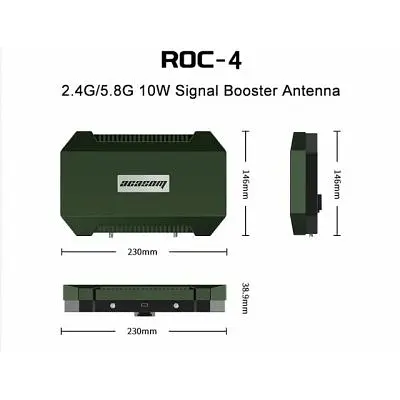 Підсилювач сигналу для дрона Acasom (ROC-4 Green) 2.4G/5.15/5.8G (10Вт) + кріплення до штативу (ROC-4 Green) - фото 6