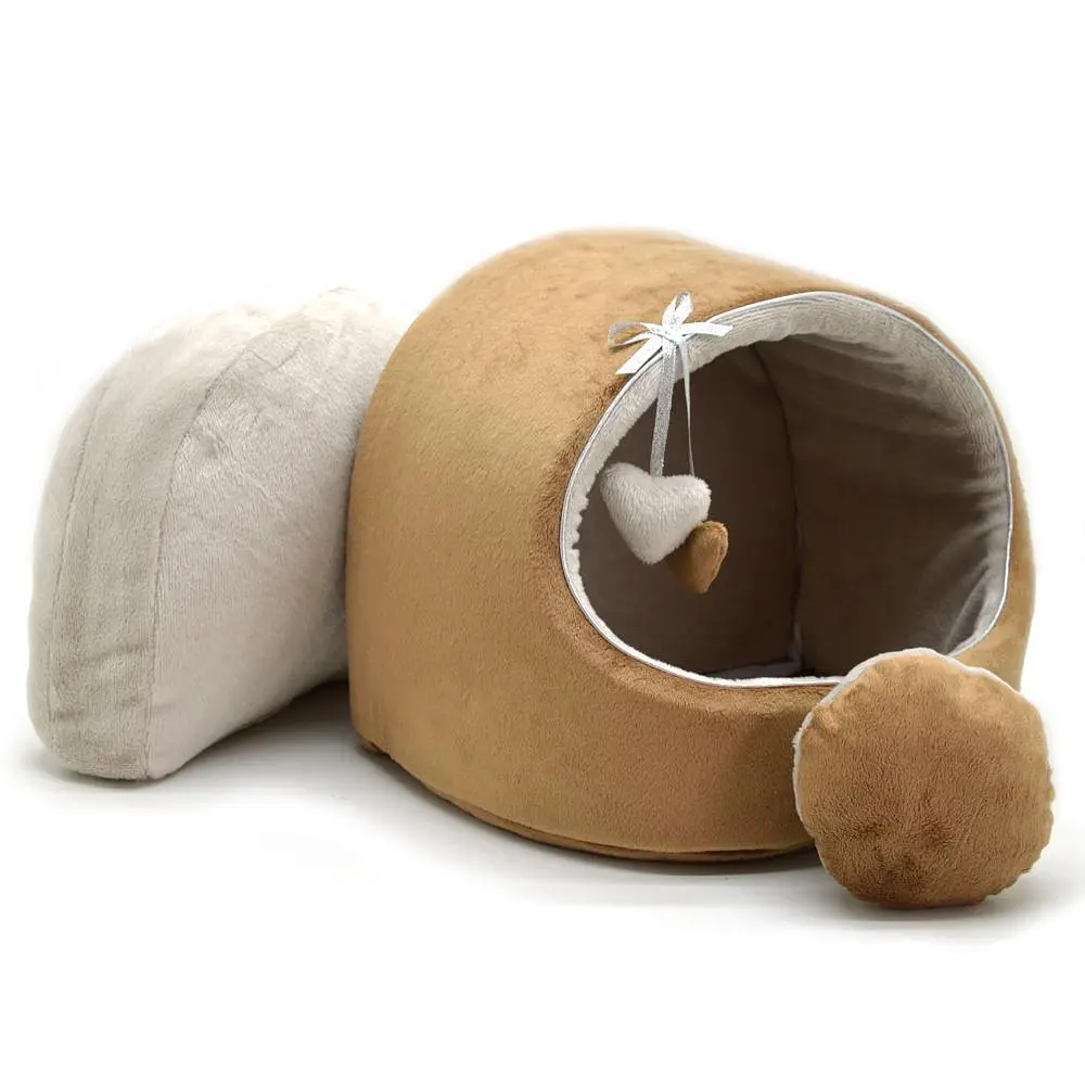 Будка для котів та собак Zoo-hunt Плюш коричнева №1 360х320х320 мм (ZH26715326-1) - фото 2