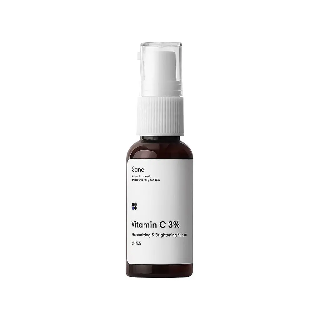 Сироватка для обличчя Sane Vitamic C 3% Moisturizing & Brightening З вітаміном С 30 мл (4820266830489)