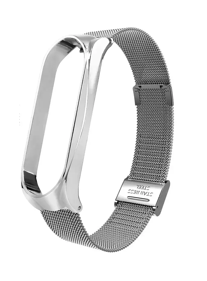 Ремінець до фітнес браслета BeCover Metal для Xiaomi Mi Smart Band 8 Silver (709358) - фото 2