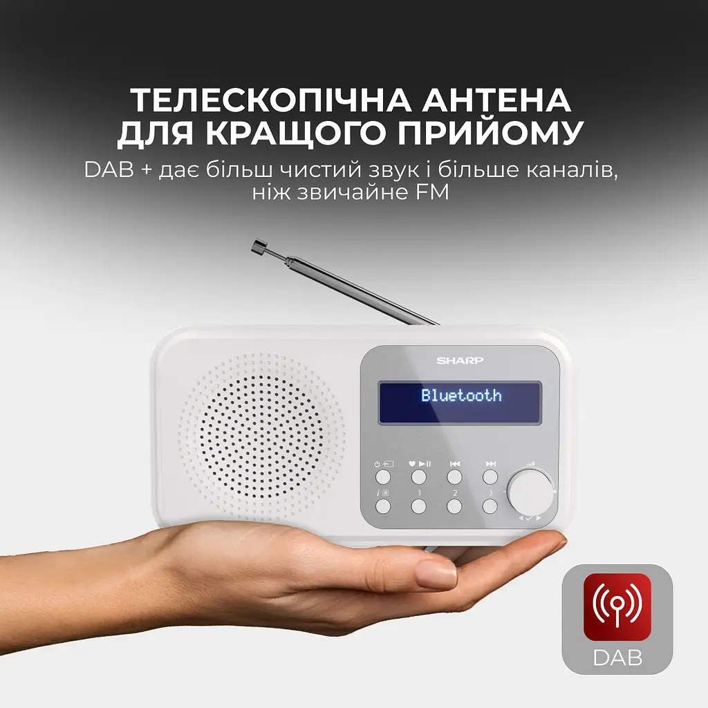 Радіоприймач Sharp DR-P420 White - фото 3