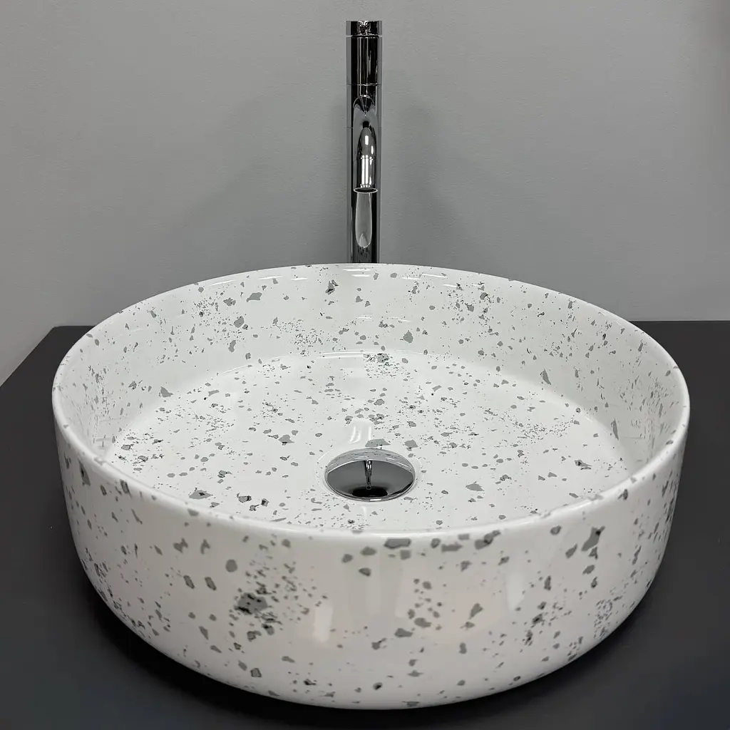 Умивальник VBI Bari S grey mosaic накладний VBI-011606, Сірий - фото 2