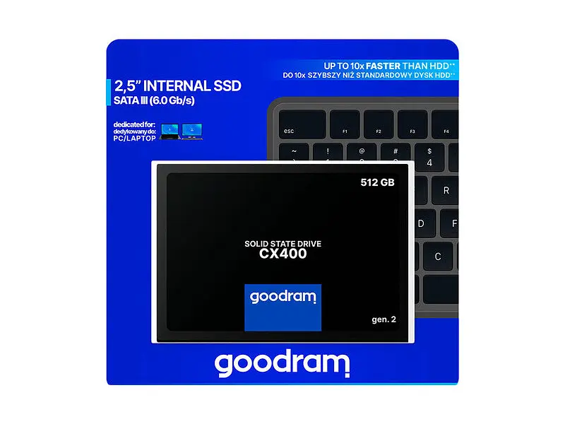 SSD-накопичувач GOODRAM CX400 GEN.2 SATAIII TLC 512 GB (SSDPR-CX400-512-G2) - фото 3