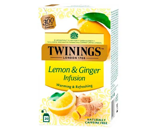 Чай Twinings фруктовий лимон та імбір 20 пакетиків