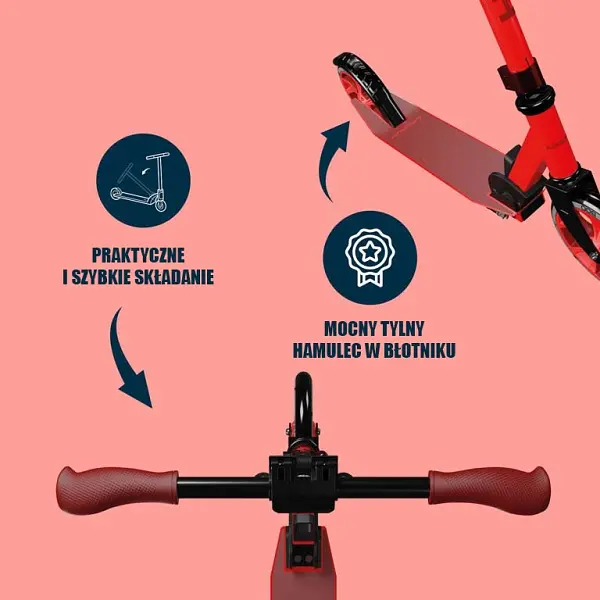 Самокат Hudora Bigwheel UP 200 Red (14152) - фото 2