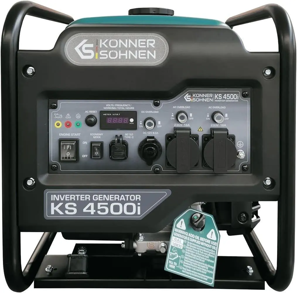 Генератор Інверторний KonnerSohnen KS 4500i, 230В, 4.5кВт, ручний стартер, 33кг / 3800 Вт / Бензин (KS4500I) - фото 2