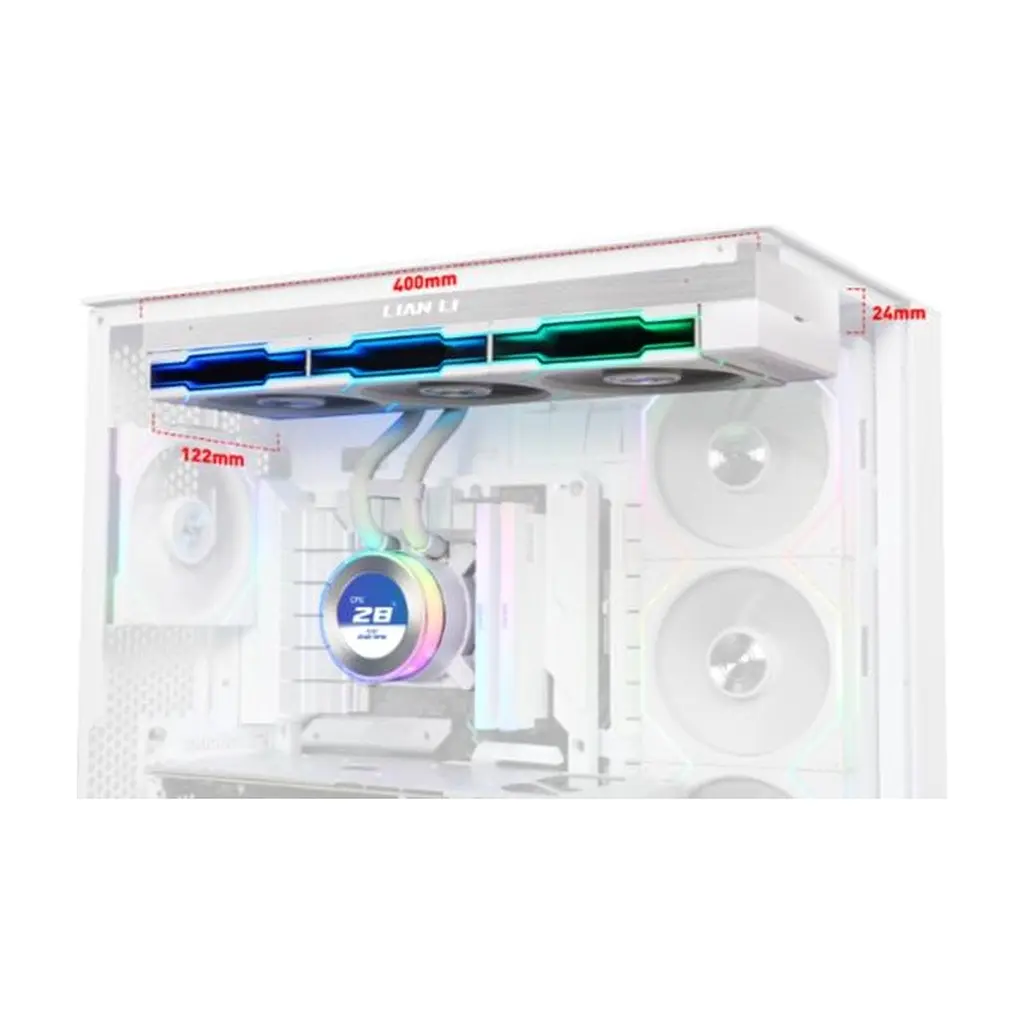 Система рідинного охолодження Lian Li HydroShift II LCD-C 360TL, White (G89.GHS2LCD36TW.00) - фото 3