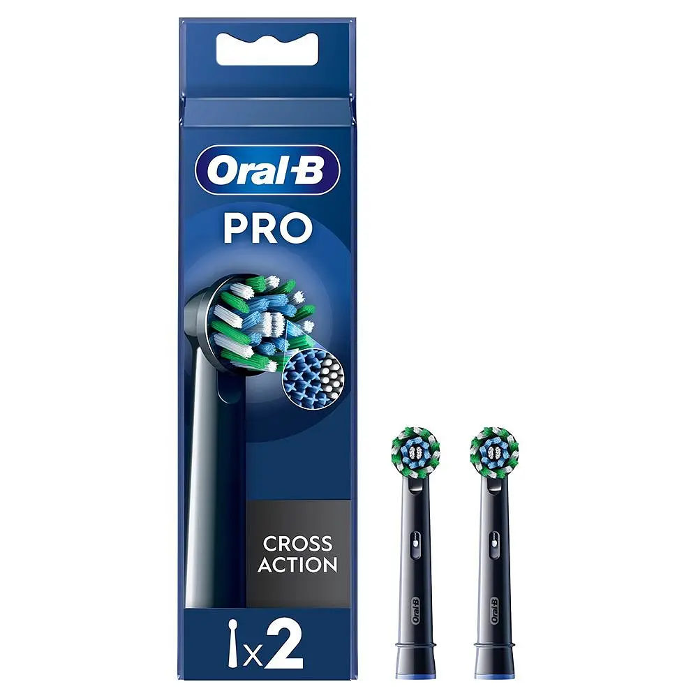 Насадка для зубної електрощітки Braun Oral-B Pro Cross Action Чорний EB50BRX (2 шт)