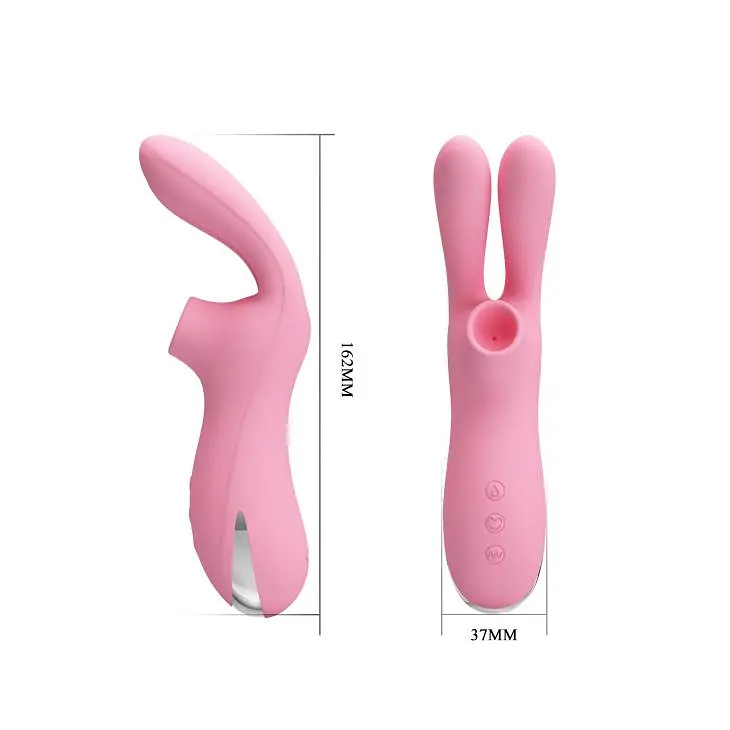 Вакуумный стимулятор клитора с вибрацией Pretty Love Ralap (светло-розовый) - фото 5