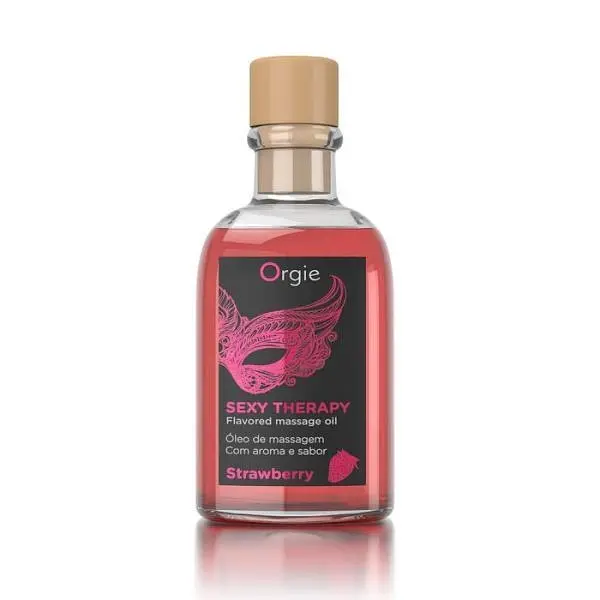 Масажна олія Orgie Lips Massage Kit Strawberry, полуниця, 100 мл - фото 3