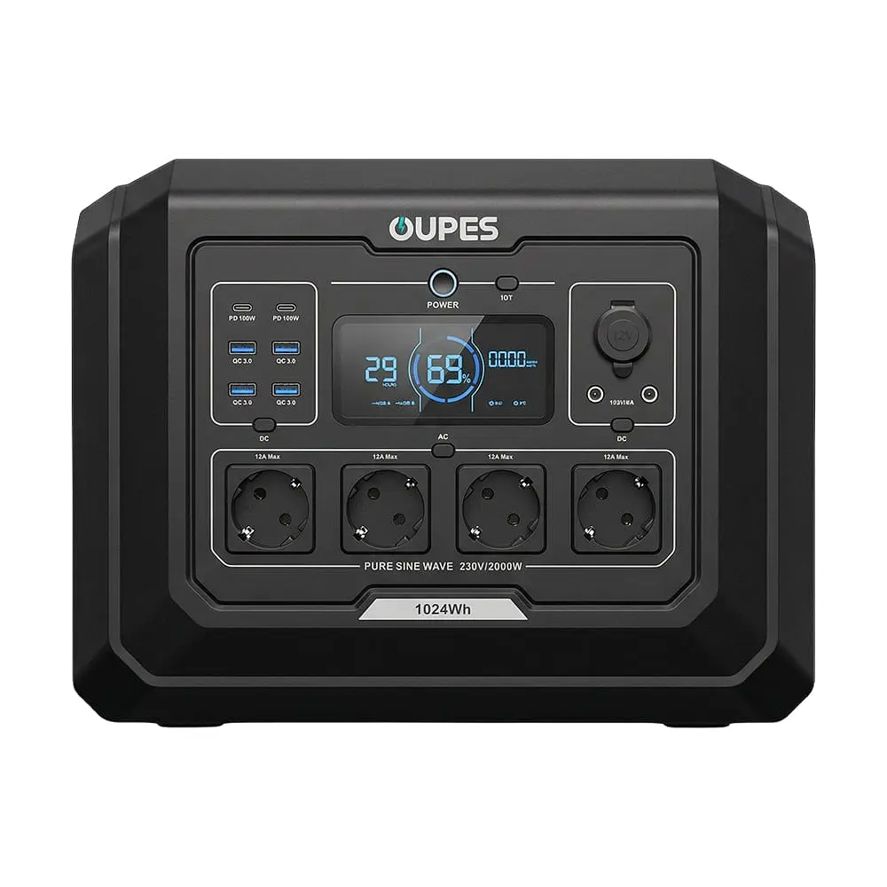 Портативна зарядна станція OUPES Mega 1 S1 2000W 1024Wh LiFePO4 (42-00306) - фото 2