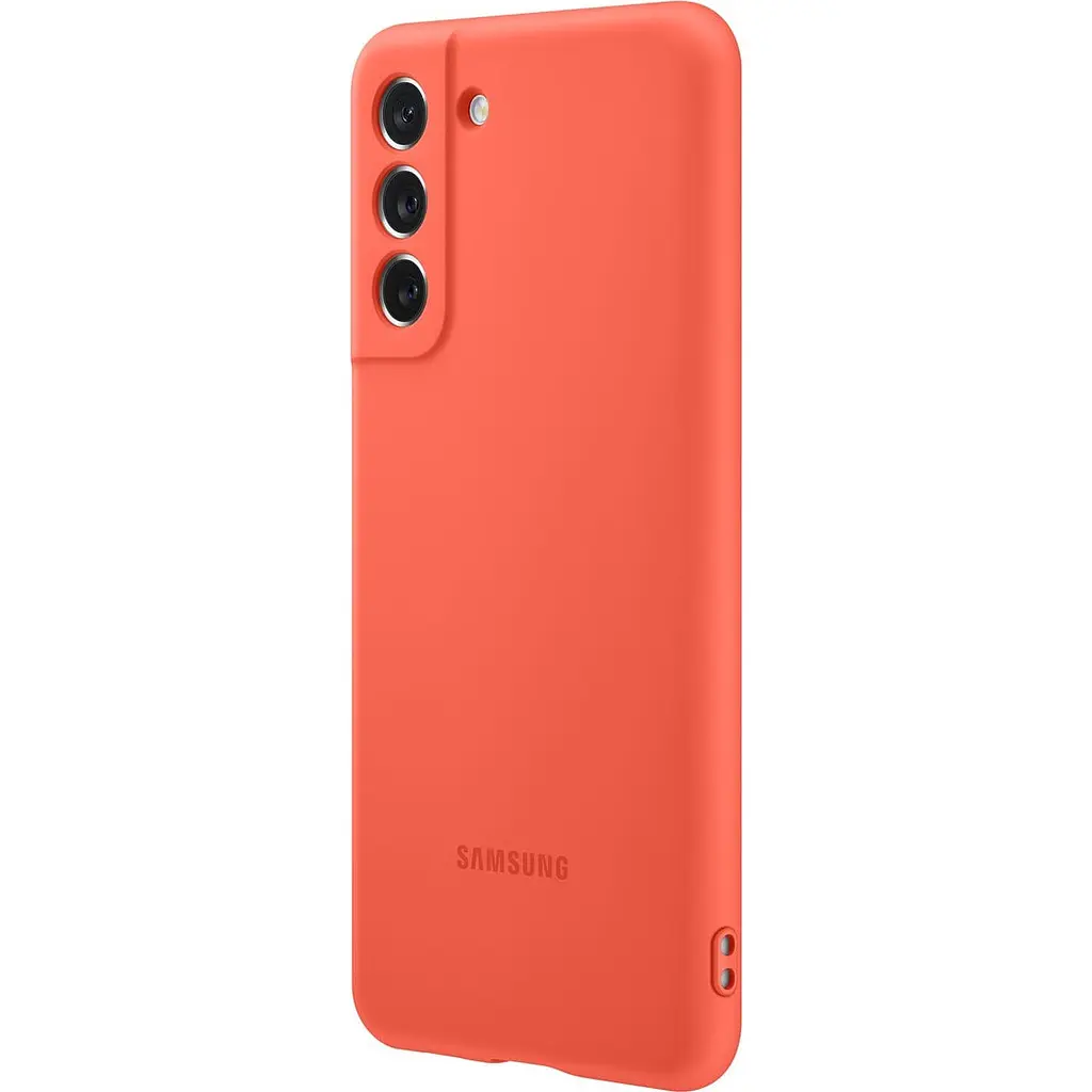 Оригінальний силіконовий чохол Silicone Cover для Samsung Galaxy S21 FE (G990) Coral EF-PG990TPEGRU - фото 6