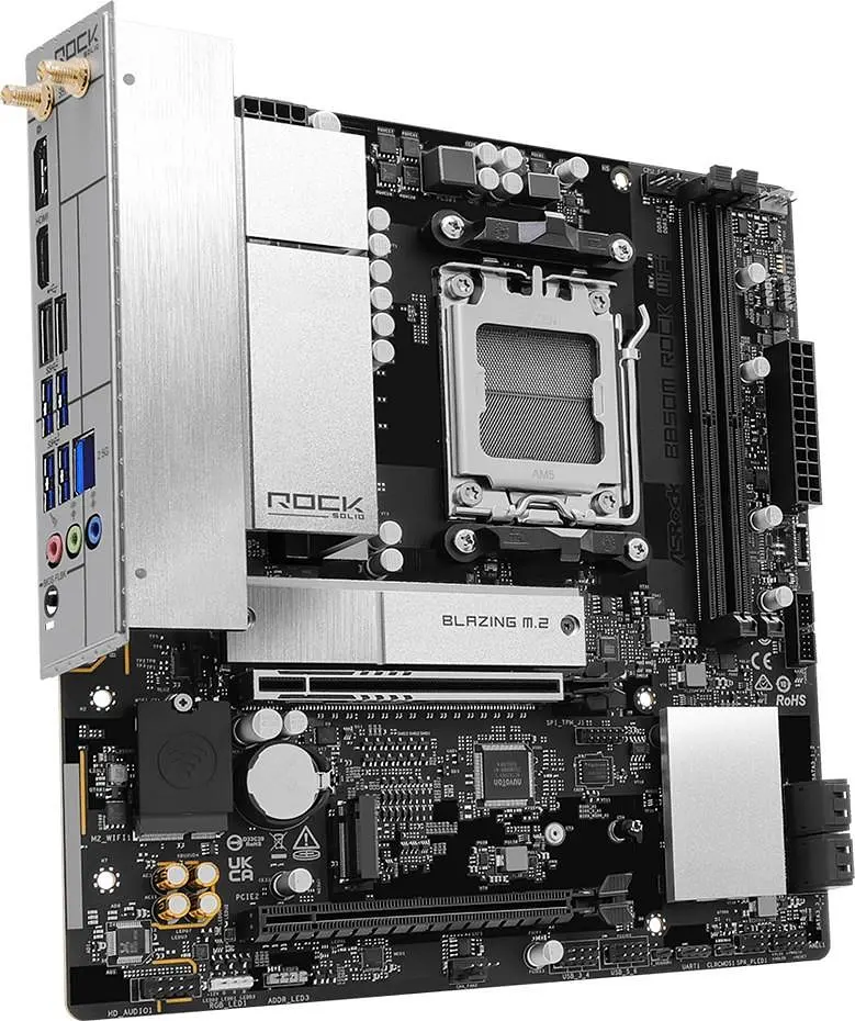 Материнська плата ASRock B850M ROCK WIFI (B850M ROCK WIFI) (Socket AM5, AMD B850, Micro-ATX) - фото 4