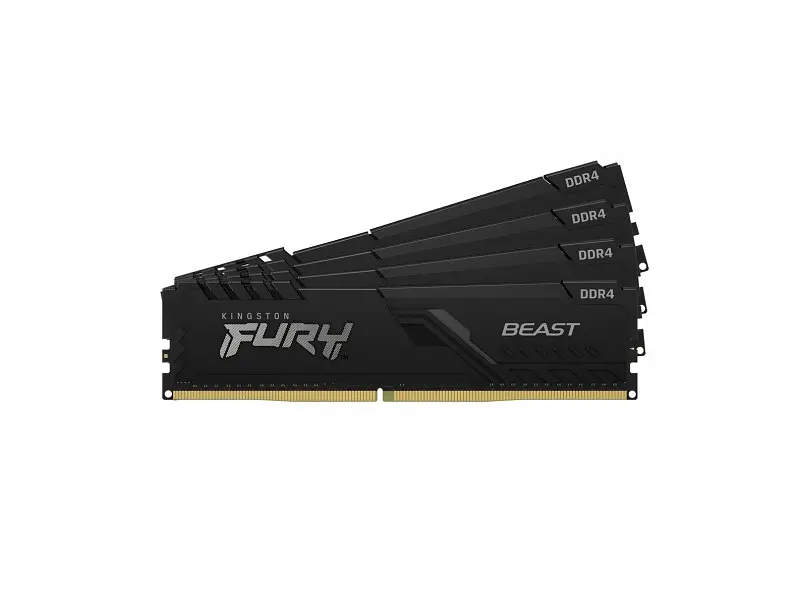 Модуль пам'яті Kingston Fury Beast DDR4 4x32GB/3600 Black (KF436C18BBK4/128) - фото 2
