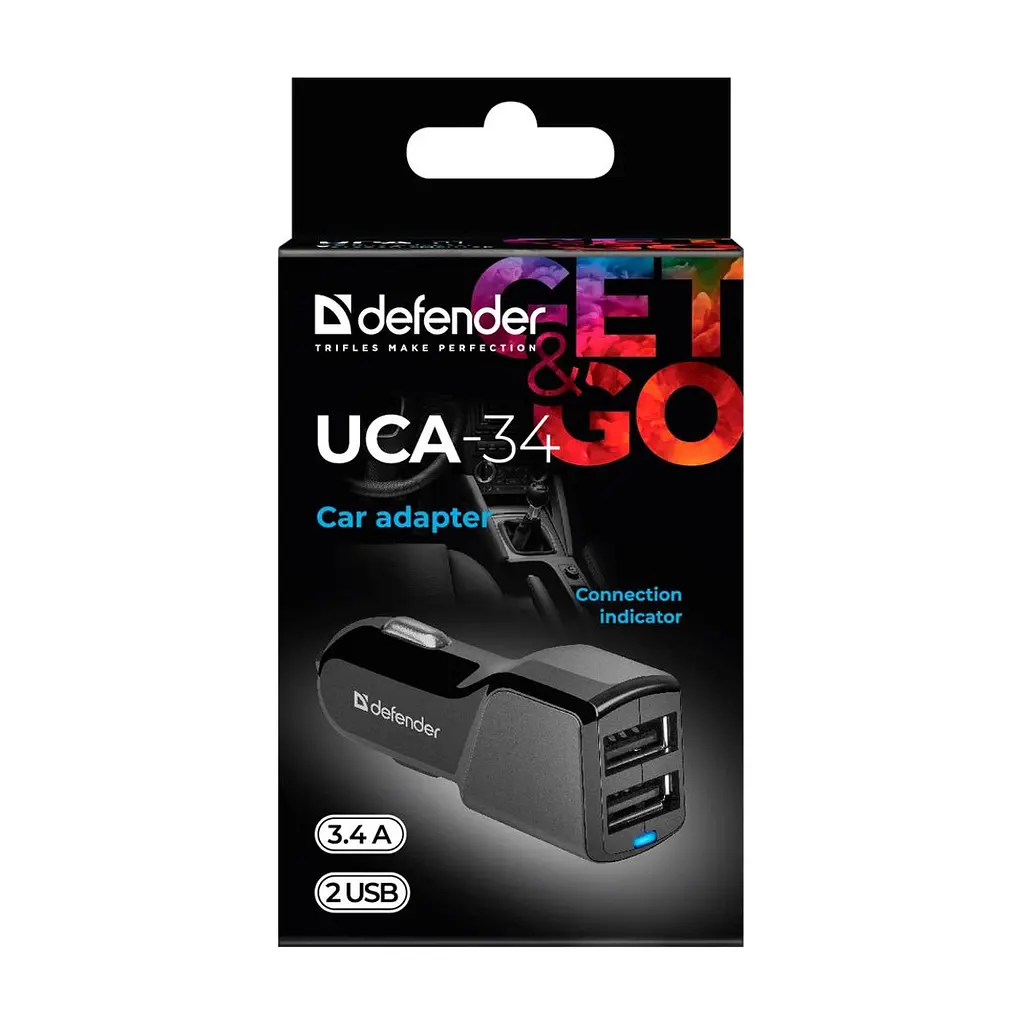 Зарядний пристрій Defender UCA-34 2xUSB, 5V / 3.4A (83834) - фото 5