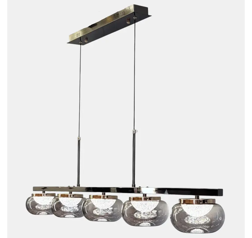 Світлодіодна люстра підвісна Artlight LQ7125-5L з п'ятьма графітовими плафонами, 29W - фото 3