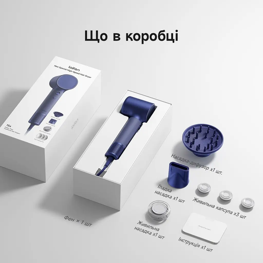 Фен Laifen NEO Special платиново-синій (1HD14-S-EU-PB-002) [174314] - фото 9