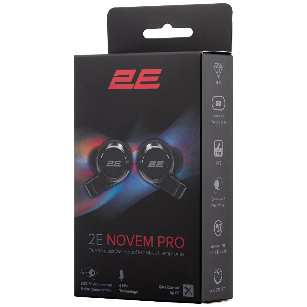 Навушники 2E Novem Pro True Wireless Waterproof Mic Black (2E-EBTWNPBK) - фото 12