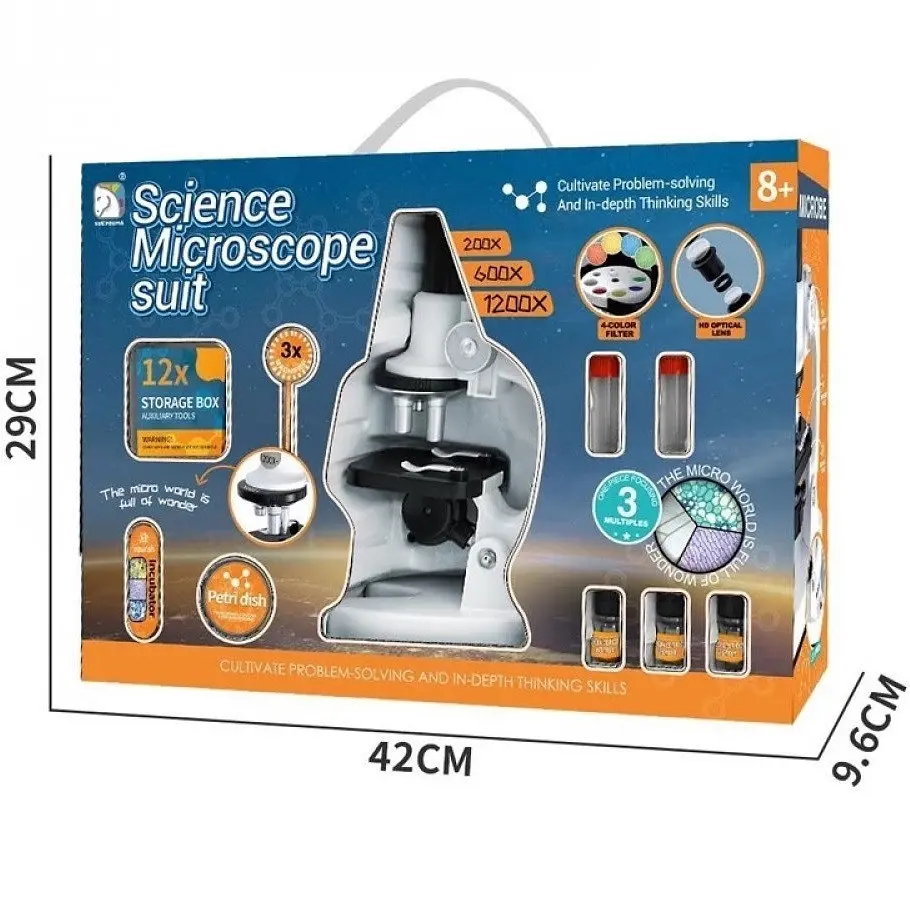 Дитячий Мікроскоп Іграшковий з Збільшення 200x, 600x, 1200x YG Toys - фото 10