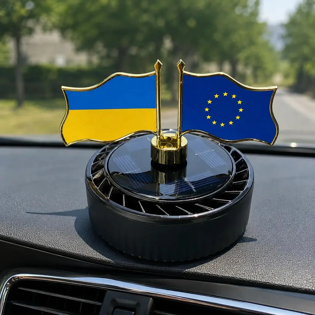 Автомобільний ароматизатор-дифузор “Прапори” на сонячній батареї - фото 5