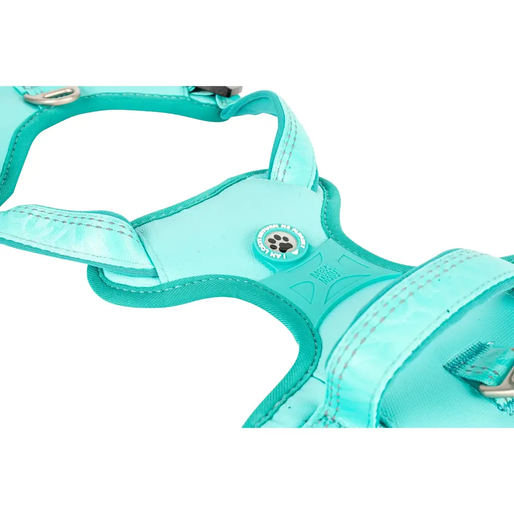 Шлея для собак Max & Molly Smart ID Sport Harness Matrix 2.0 Turquoise M 1.5х30-42х48-65 см - фото 4