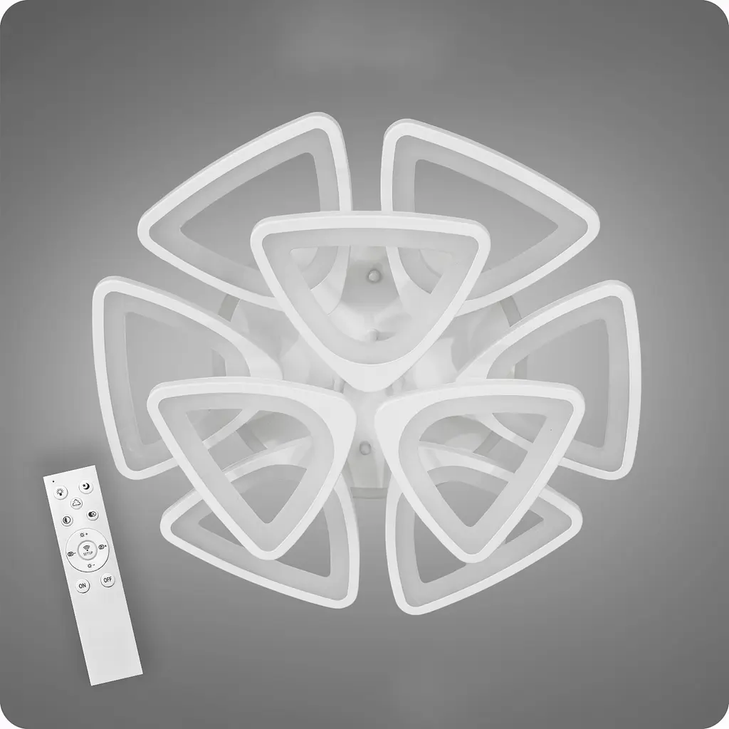 Люстра світлодіодна 517 Light 3color з пультом 232Вт Білий (00058) - фото 4